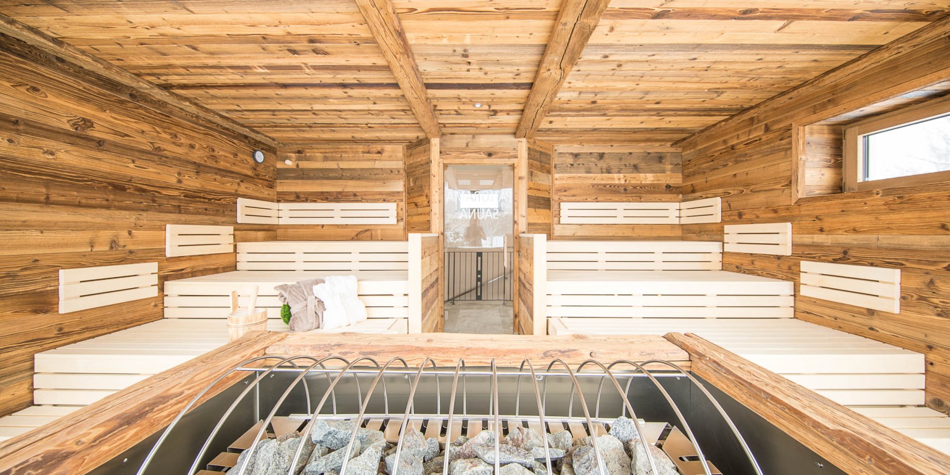 Sauna panoramica presso l'Hotel Garden Park in Val Venosta