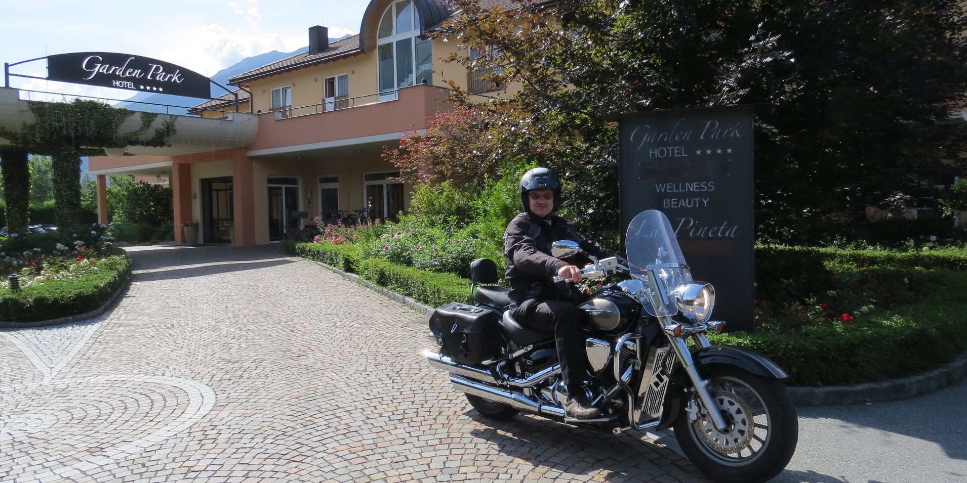 Friedrich Weisrock mit Motorrad
